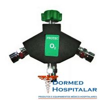 Tomada Tripla com Válvula para Oxigênio - Protec