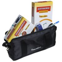 Kit Acadêmico (Aparelho de Pressão + Estetoscópio Rappaport + Termômetro Clínico Prismático) - Premium