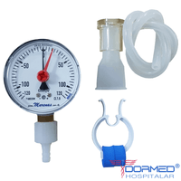 Kit Manovacuômetro Analógico de -60/+60 CMH2O Completo - Murenas