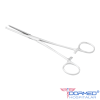 Pinça Kocher 1X2 Dentes Reta 14cm - ABC