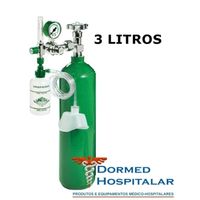Kit Unidade de Oxigenação com Cilindro de Aço 03 Litros