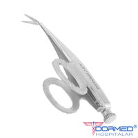 Tesoura Barraquer com Ponta Ângulo 7mm 5,5cm - ABC