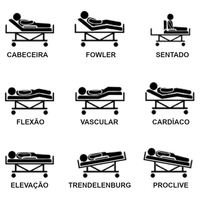 Cama Hospitalar Fowler Elétrica c/ 03 Movimentos - DSM-111 - Desematec