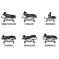 Cama Hospitalar Fowler Manual c/ 02 Manivelas, Grade e Rodízios - DSM-010 SLX - Desematec