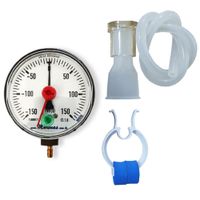 Kit Manovacuômetro Analógico de -150/+150 CMH2O - Murenas