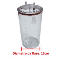 Frasco p/ Aspiração Autoclavável 121ºC Transparente 5,0L - Olidef