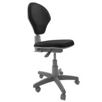 Mocho Giratório De 5 Pés C/ Encosto Estofado Concha Back-BC - Maiart