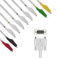 CABO ECG 10 VIAS GARRA JACARE SOLDA EPX-C1023 EPEX