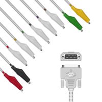 CABO ECG 10 VIAS GARRA JACARE SOLDA EPX-C1055 EPEX