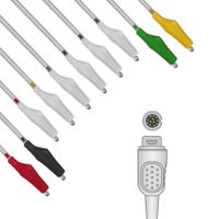 CABO ECG 10 VIAS GARRA JACARE SOLDA EPX-C1039 EPEX