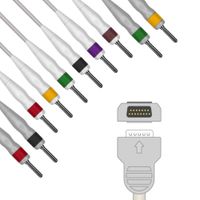 CABO ECG 10 VIAS PINO BANANA SOLDA EPX-C1034 EPEX