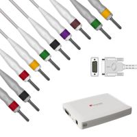 Cabo Paciente de 10 vias (Pino Banana) Compatível c/ ECG Wincardio Micromed e DB-15