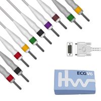 Cabo Paciente de 10 vias (Pino Banana) Compatível c/ ECG V-6 - HW