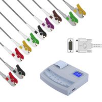 Cabo Paciente de 10 vias (Neo Pinch) Compatível c/ ECG-12S Plus - Ecafix