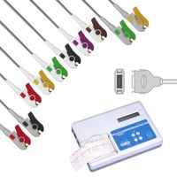 Cabo Paciente de 10 vias (Neo Pinch) Compatível c/ ECG Cardiomax FX-2111 - Fukuda Denshi