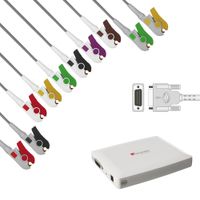 Cabo Paciente de 10 vias (Neo Pinch) Compatível c/ ECG Wincardio - Micromed e DB-15