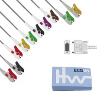 Cabo Paciente de 10 vias (Neo Pinch) Compatível c/ ECG V-6 - HW
