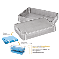 Cesto Inox P/ Lavadora Ultrassônica 265x170x45mm - Fami