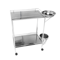 Carro Curativo Inox com Balde e Bacia - Destak