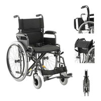 Cadeira De Rodas Aço 120kg Assento 48cm T48 D400 - Dellamed