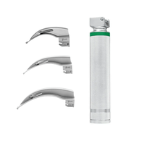 Laringoscópio F.O Inox Adulto Completo c/ 3 Laminas Curvas - MD