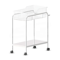 Berço Inox com Cesto Acrílico com Prateleira MT137 - Metalic Medical