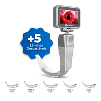 Videolaringoscópio Tela 4,5" c/ 5 Lâminas Descartáveis CR-31D - Coreray